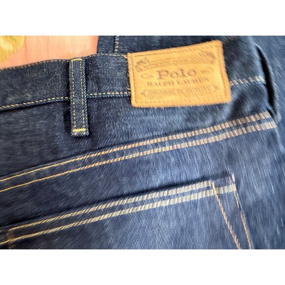 Polo Ralph Lauren Mens Denim Jeans 44x30 Varick Slim Straight Blue Dark Wash - Picture 3 of 12
